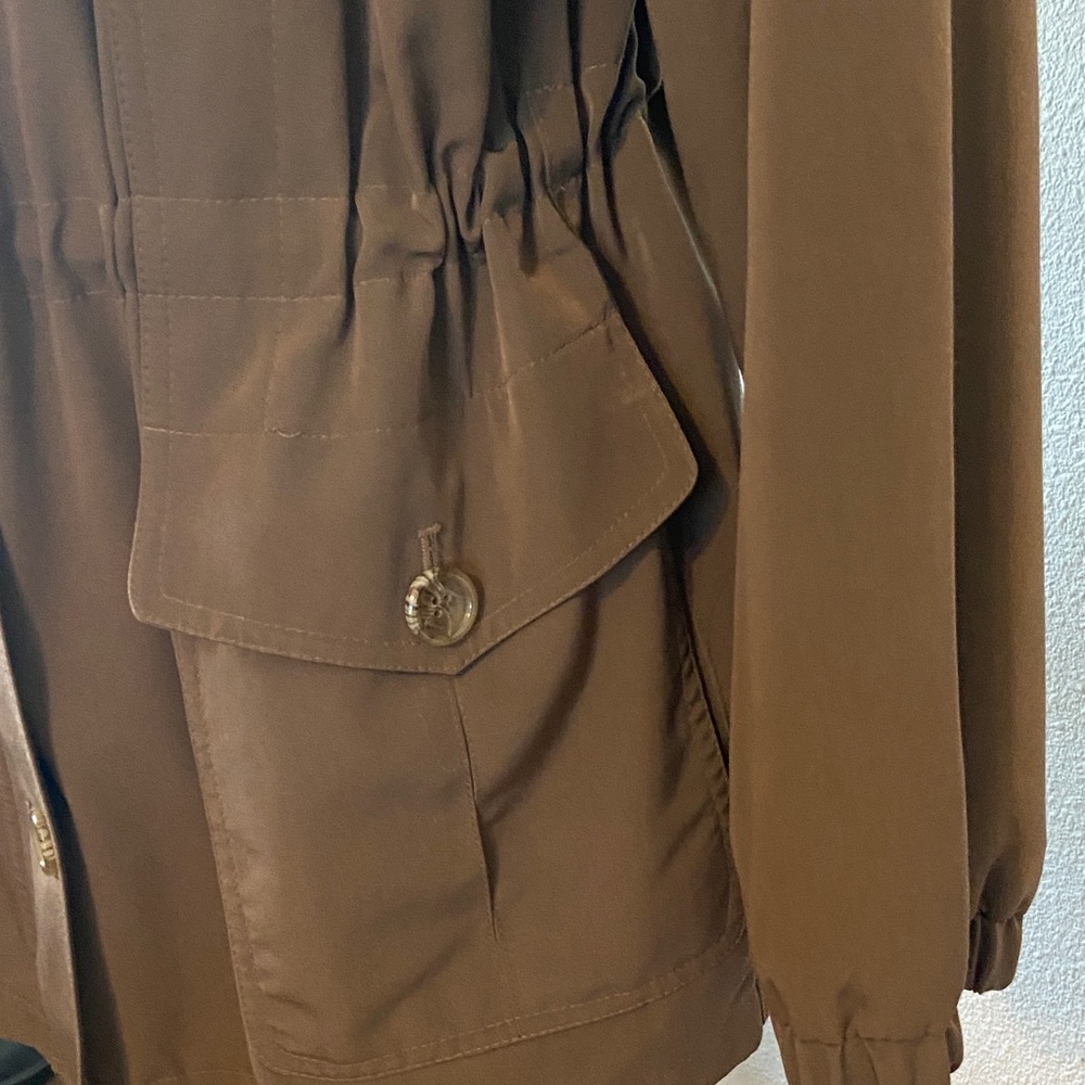 Gallery Brown Utility Jacket Drawstring Waist Siz… - image 5